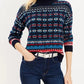 Fair Isle Mock Neck Sweater