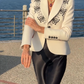 The White Embroidered Blazer