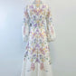Single-breasted Placement Print Belted Dress