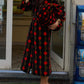 Elegant Print Long Coat