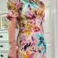 Elegant Floral Print Dress