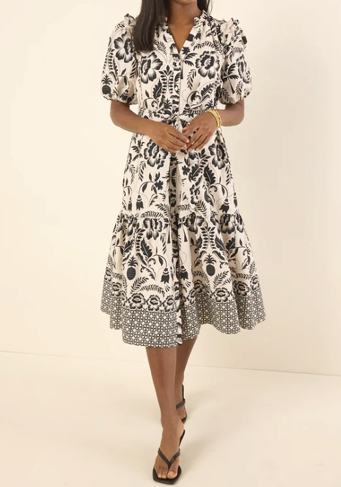 The Chic Printed Midi Dress