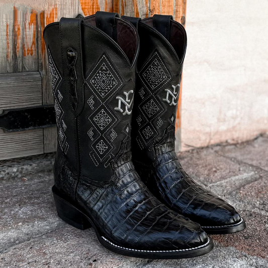 Men's Crocodile Embroidery Cowboy Boots