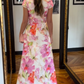 Elegant Floral Belted Dress