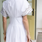Cotton Embroidered Pleated Shirt Dress