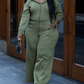 Comfy Hooded Zip Jumpsuit