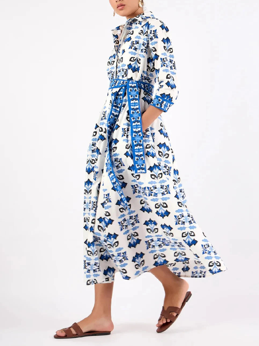 Cotton Elegant Relaxed Shirt Dress