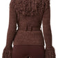 Fringe Tie Waist Deep V Neck Cardigan
