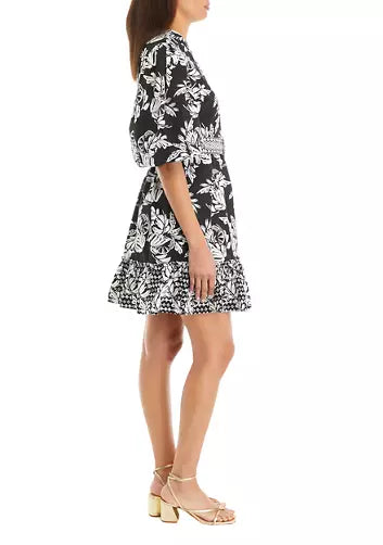 Puff Sleeve Floral Mini Dress