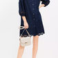 Chic Eyelet Shirt Dress