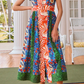The Multicolor Zip Floral Dress