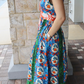 The Multicolor Zip Floral Dress