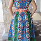 The Multicolor Zip Floral Dress