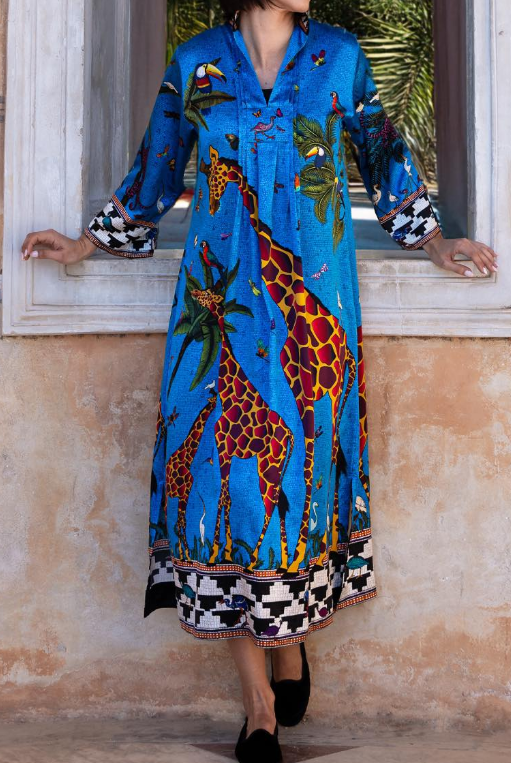 Printed Comfy Midi Dress