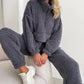 Comfy Plush Pocket Casual 2pc Suit