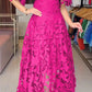 Elegant Lace See-through Half Sleeves Dress