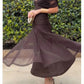 Elegant Floral Elastic Flowy Dress