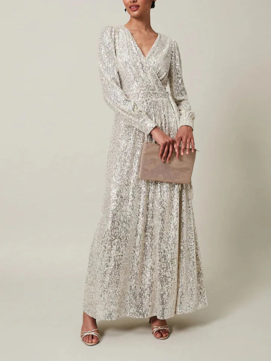 Elegant Sequin Maxi Dress