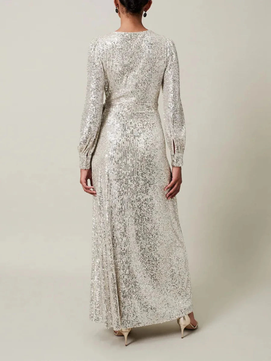 Elegant Sequin Maxi Dress