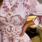 Pink Cotton Floral Shirt Dress