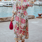 Floral Long Sleeve Shirt Dress