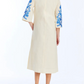 Floral Embroidered Linen Dress