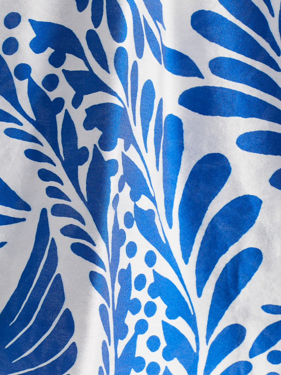 Balloon Sleeve Cotton Blouse