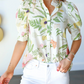 Ruffle Collar Floral Top