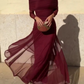 Elegant Mesh One-shoulder Dress