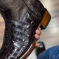 Men's Coffee Crocodile Western Cowboy Boots