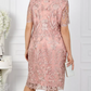 Elegant Short Sleeve Lace Dress