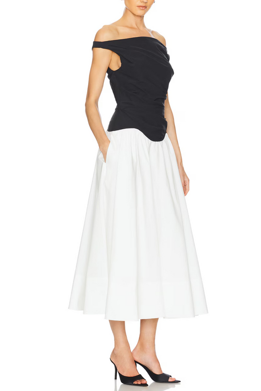 Off Shoulder Midi Dress