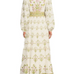 Floral Printed Long Sleeve Tie Maxi Dress