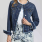Collarless Jean Jacket