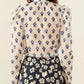 Puff Sleeves Floral Print Shirt
