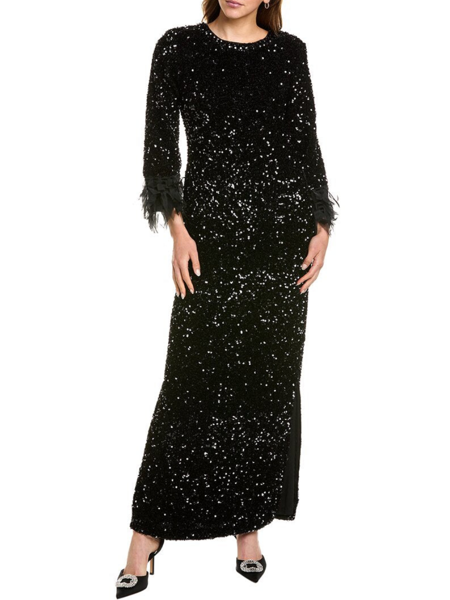 Black Sequin Party Dress