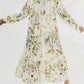 Long Sleeve Floral Crinkled Dress