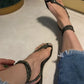 Glitter Rhinestone Snake Sandals