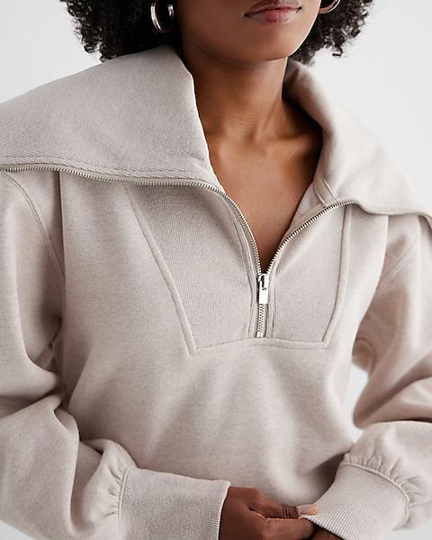 Quarter Zip Oversized Collar Fleece Set