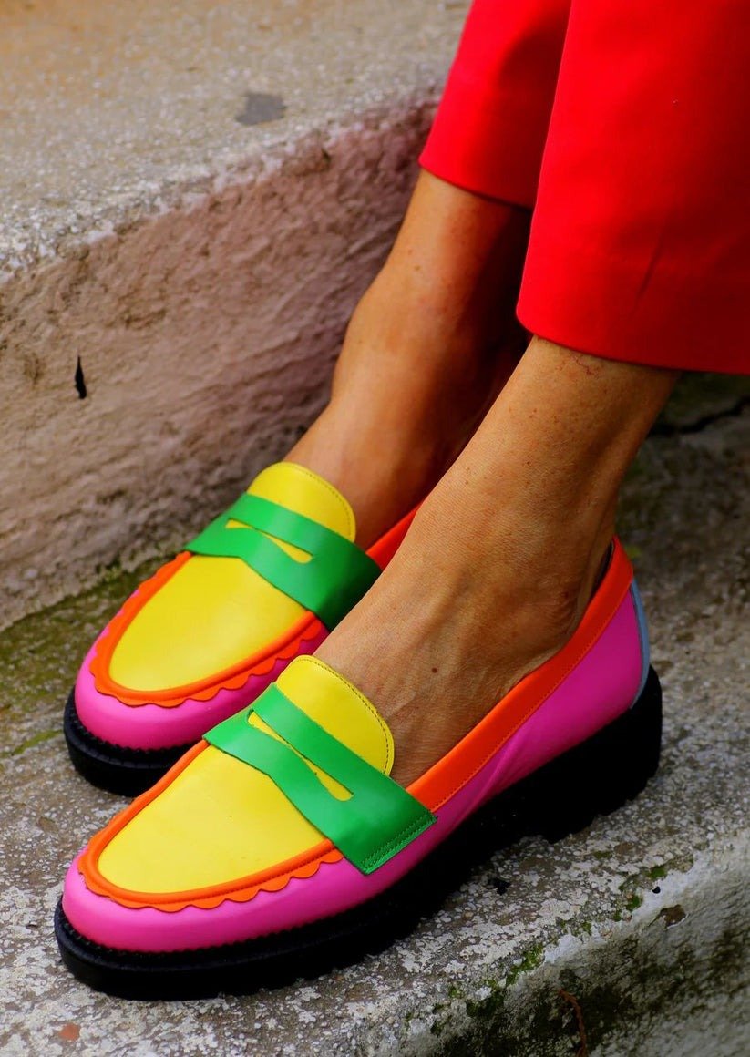 Colorful Colorblock Loafers