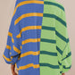 Striped Oversized Crew Neck Colorblock Knit Top (Buy 2 Get Free Shipping)