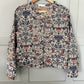 Floral Cropped Round Neck Jacket