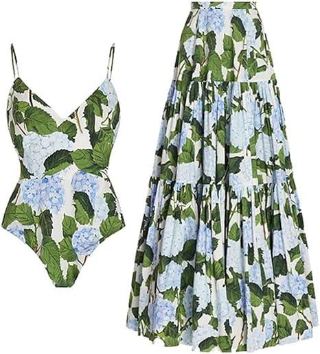 Retro Floral Print Bikini Set Two Piece Suits