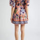 Seashell Floral Clip Dot Puff Sleeve Dress