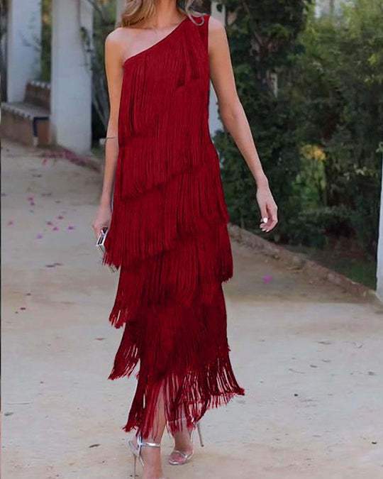 Multi-layered Fringe Dress