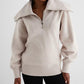 Quarter Zip Oversized Collar Fleece Set