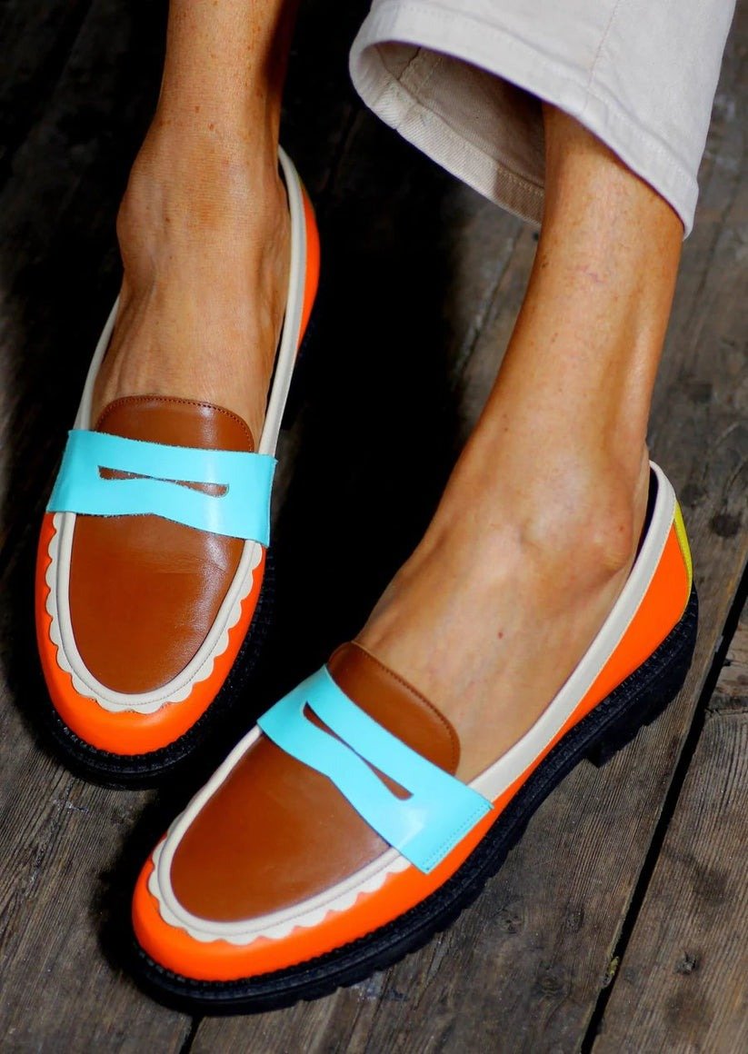 Colorful Colorblock Loafers