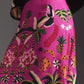 Tropical Animal Plant Print Vintage A-Line Skirt