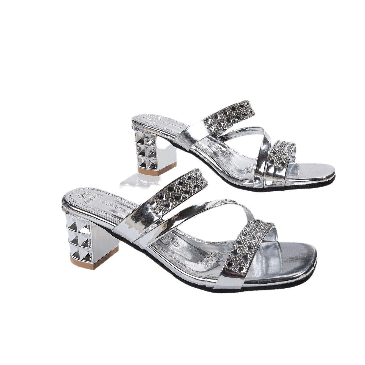 Women's Fashion Rhinestone High Heeled Sandals