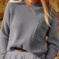 Long Sleeve Knitted Sweater Two-Piece Set